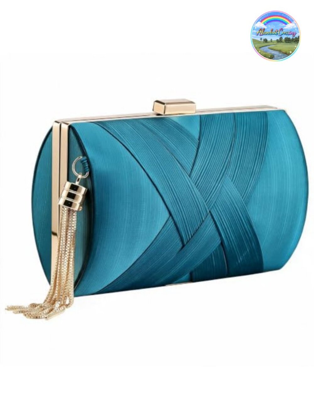 Silk Satin Evening Clutch Convertible Crossbody with Detachable Chain